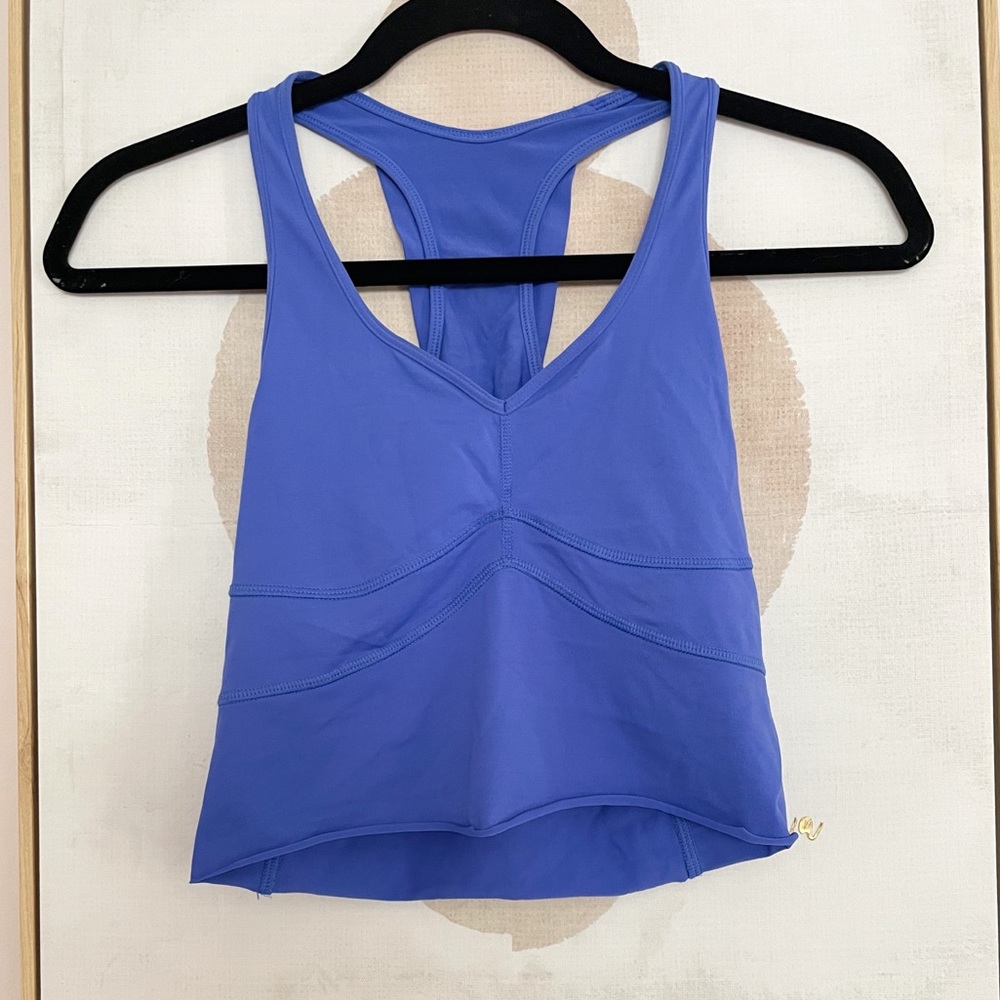 LULULEMON BLUE CROPPED TANK TOP